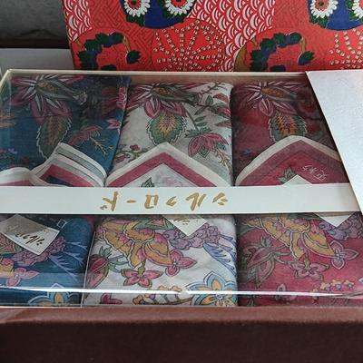 Items from China - post cards, Silk scarves new in box - and more
