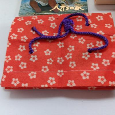 Items from China - post cards, Silk scarves new in box - and more