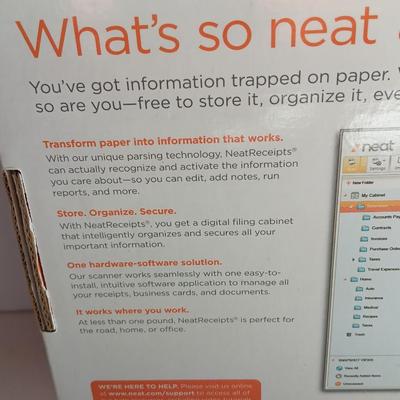 Brand new Neat Receipts Mobile scanner and Digital filing system with travel case
