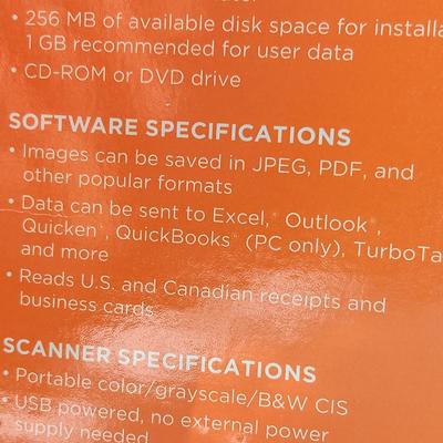 Brand new Neat Receipts Mobile scanner and Digital filing system with travel case