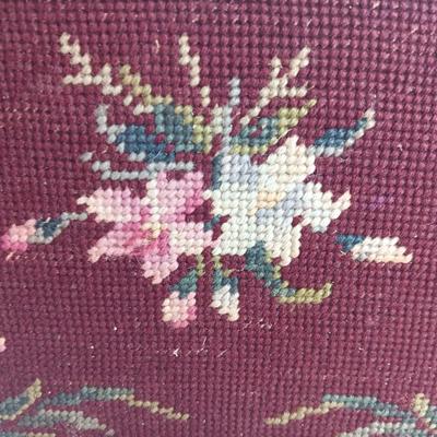 Small embroidered - decorative footstool