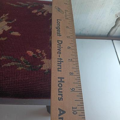 Small embroidered - decorative footstool