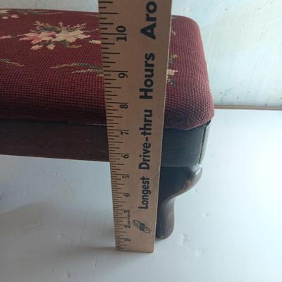 Small embroidered - decorative footstool