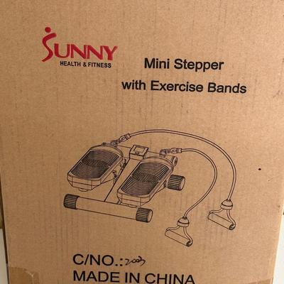 SUNNY ~ Mini Stepper with Exercise Bands ~ New In Box