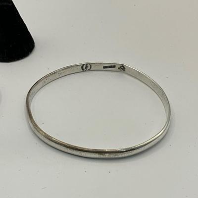 757 Vintage Denmark NR FROM Earrings with Slip-On Bangle Bracelet