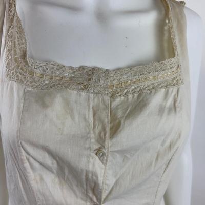 783 Vintage Cottagecore Cotton & Lace Dress