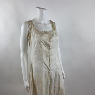 783 Vintage Cottagecore Cotton & Lace Dress