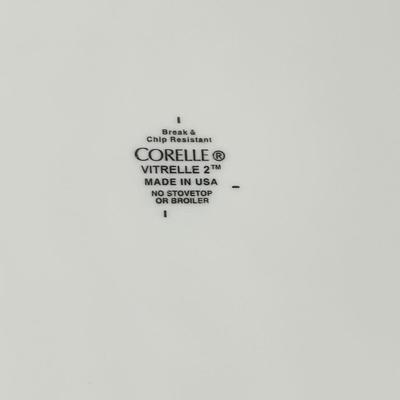 CORELLE~ Twelve (12) - 10 x 10 Square Plates & Six (6) Coffee Mugs