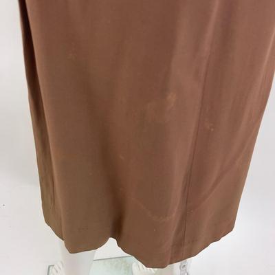 784 Vintage Brown Dress w/Rouched Bust
