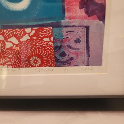 Two Buddha Style Framed and Signed Prints by Asandra (K-CE)