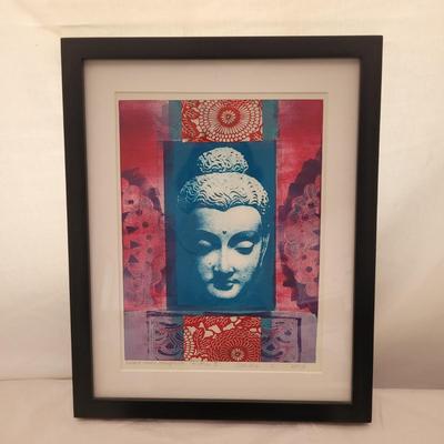 Two Buddha Style Framed and Signed Prints by Asandra (K-CE)