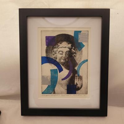 Two Buddha Style Framed and Signed Prints by Asandra (K-CE)