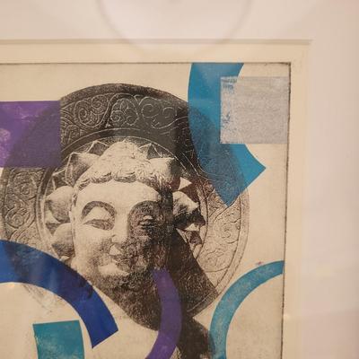 Two Buddha Style Framed and Signed Prints by Asandra (K-CE)