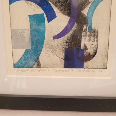 Two Buddha Style Framed and Signed Prints by Asandra (K-CE)