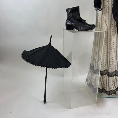 785 Antique Victorian Complete Outfit including Shoes & Parasol