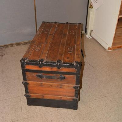 Antique/Vintage Lined, Cedar Bottom Trunk