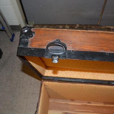 Antique/Vintage Lined, Cedar Bottom Trunk