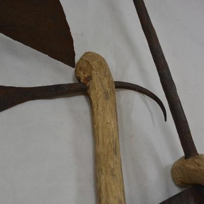 Lot of Hand Forged African Cultivating Tools