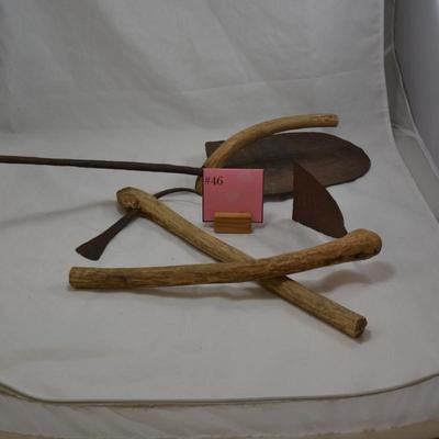 Lot of Hand Forged African Cultivating Tools