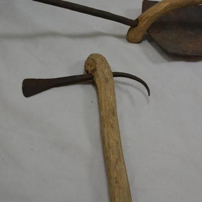 Lot of Hand Forged African Cultivating Tools