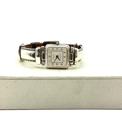 763 Ecclisse 925 Sterling Silver Watch with Leather Strap