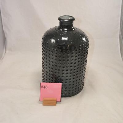 Blue Gray Knobbed Glass Vase