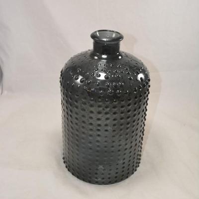 Blue Gray Knobbed Glass Vase