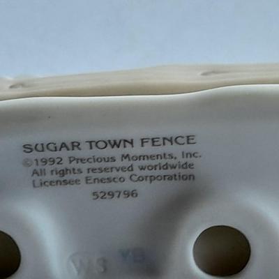 Enesco Precious Moments Collection Sugar Town Tree and fence piece with a bluebird