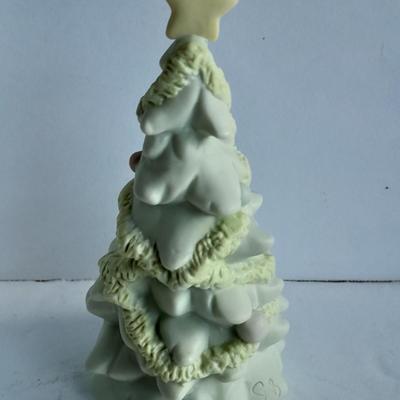 Enesco Precious Moments Collection Sugar Town Tree and fence piece with a bluebird