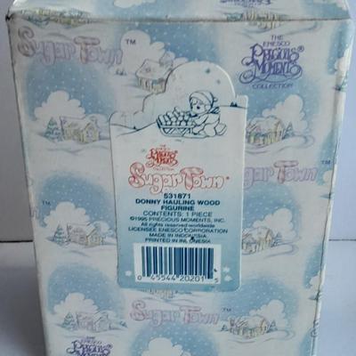 Enesco Precious Moments Collection Sugar Town Donny hauling Firewood Figurine