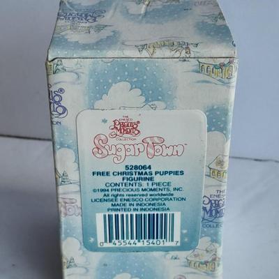 Enesco Precious Moments Collection Sugar Town Free Christmas Puppies Figurine