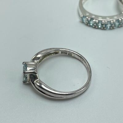 Ethiopian Opal, Aqua Marine & More 925 Pale Colored Gemstone Rings (B4-SS)