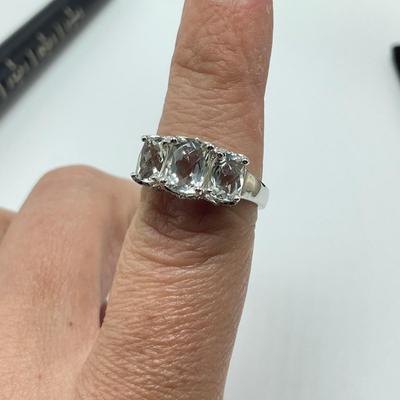 Ethiopian Opal, Aqua Marine & More 925 Pale Colored Gemstone Rings (B4-SS)