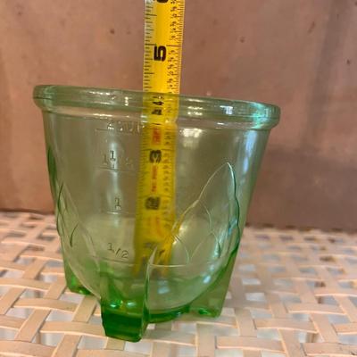 Vntg. Lot Vaseline/ Uranium Depression Glassware - MacBeth Evans Glass