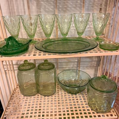 Lot Uranium Depression Glass