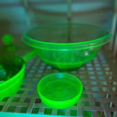 Lot Uranium Depression Glass