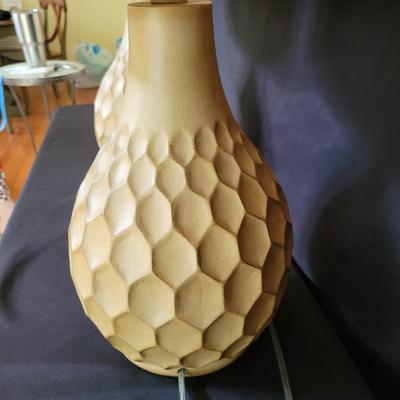 Pair of Contemporary Wood Lamps (SR-DW)