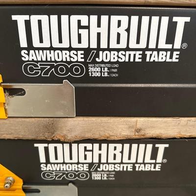 TOUGHBUILT ~ Pair (2) ~ Sawhorse Jobsite Table C700