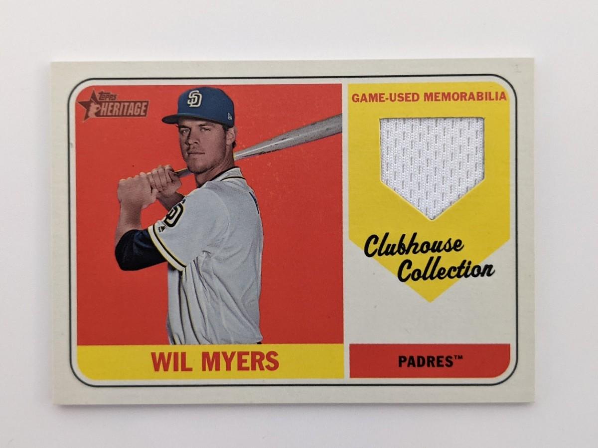 Wil Myers Baseball Trading Card with Game Worn Jersey Swatch - Topps  Heritage Clubhouse Collection #CCR-WM 2018