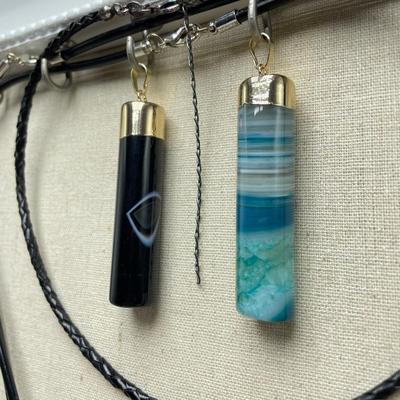 Agate Pendants, Jade & Pearls (B4-SS)