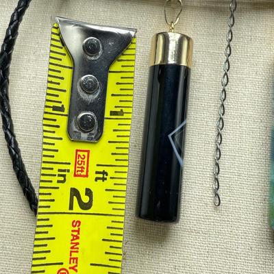 Agate Pendants, Jade & Pearls (B4-SS)