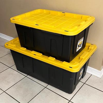 TOUGH BOX ~ Pair (2) Construction Grade Storage Containers