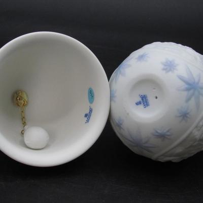 Llardo Handmade Spain Campanita Navidad 1992 Christmas Bell & Bola Navidad 1995 Christmas Ball