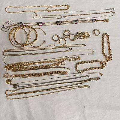 Gold & Brass Fashion Jewelry, incl. 14K & 925 (B4-SS)