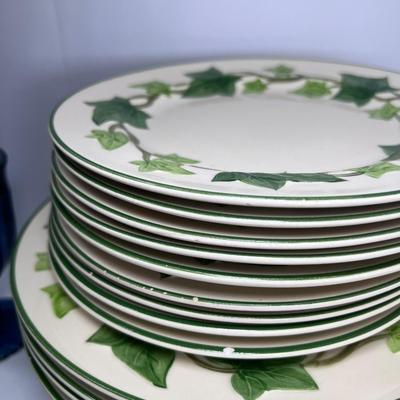 Franciscan ivy set for 10 china and glasses