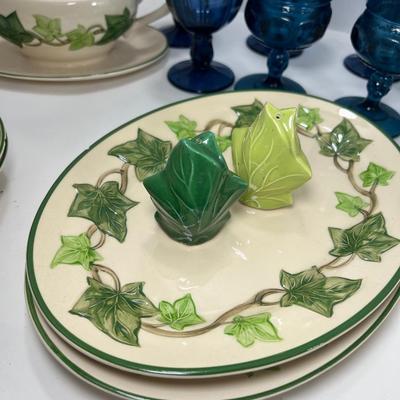 Franciscan ivy set for 10 china and glasses