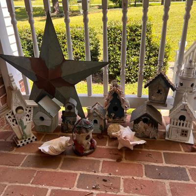 Lot Birdhouses, Outdoor Decor