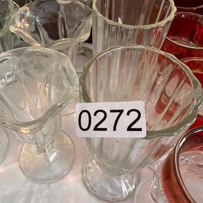 Large Lot Mixed Vintage Glassware