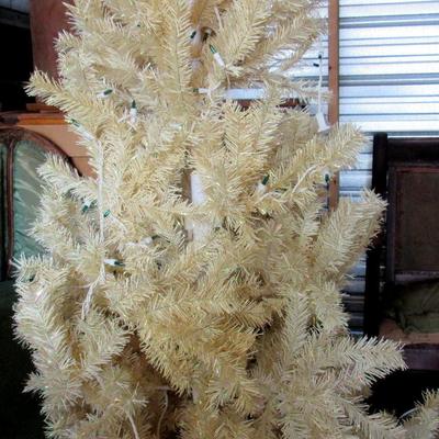 Lot 617:  Retro Off White Christmas Tree, Approximately 5"