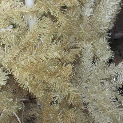 Lot 617:  Retro Off White Christmas Tree, Approximately 5"